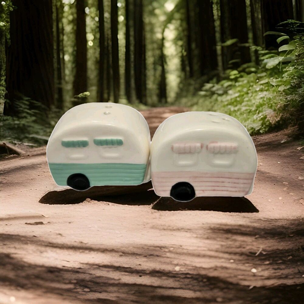 Cute Campers  Salt & Pepper Shaker Set  Ceramic